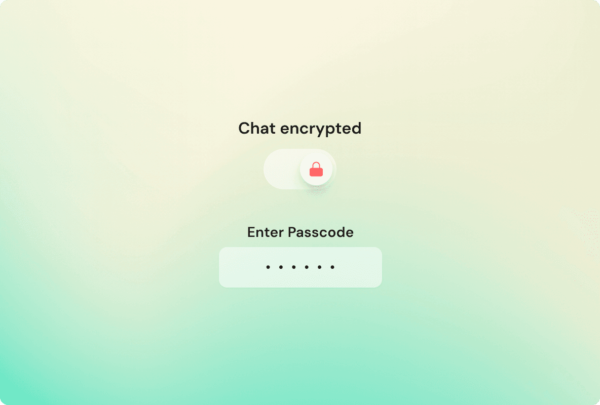 Encrypted private AI chat interface