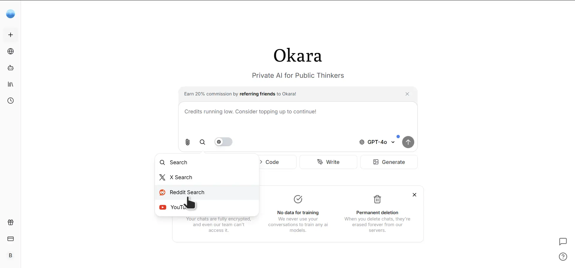 How to use Reddit tool in Okara